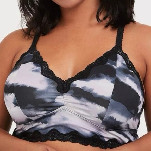Torrid Winter Wash Purple Microfiber Racerback Bralette 3X NWT 11910479 - Picture 1 of 15
